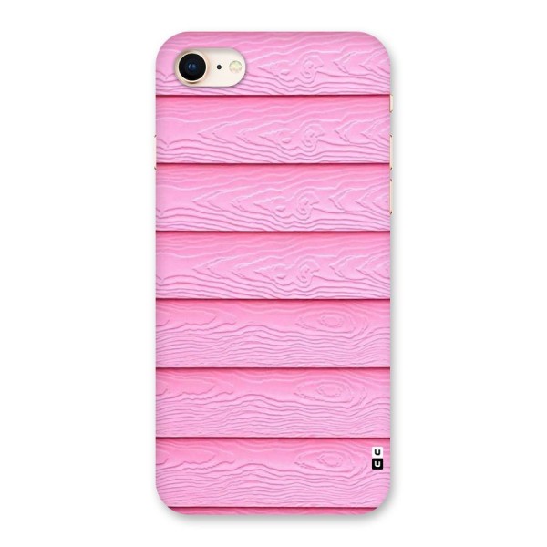 Pink Wood Back Case for iPhone 8