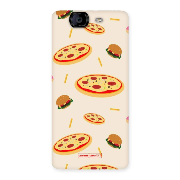 Pizza and Burger Love Back Case for Canvas Knight A350