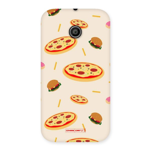 Pizza and Burger Love Back Case for Moto E