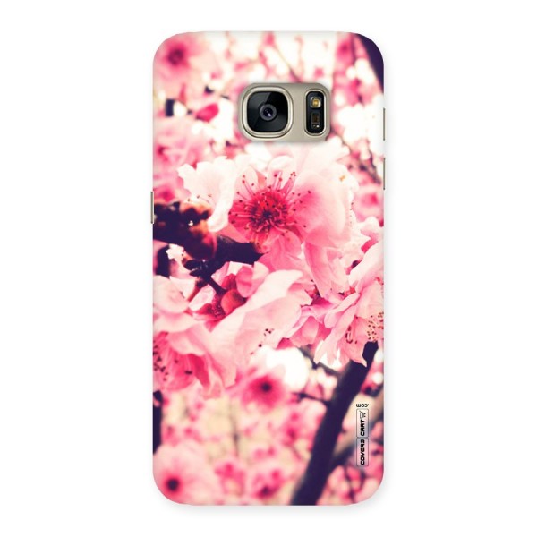 Pretty Pink Flowers Back Case for Galaxy S7