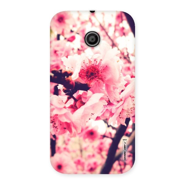 Pretty Pink Flowers Back Case for Moto E