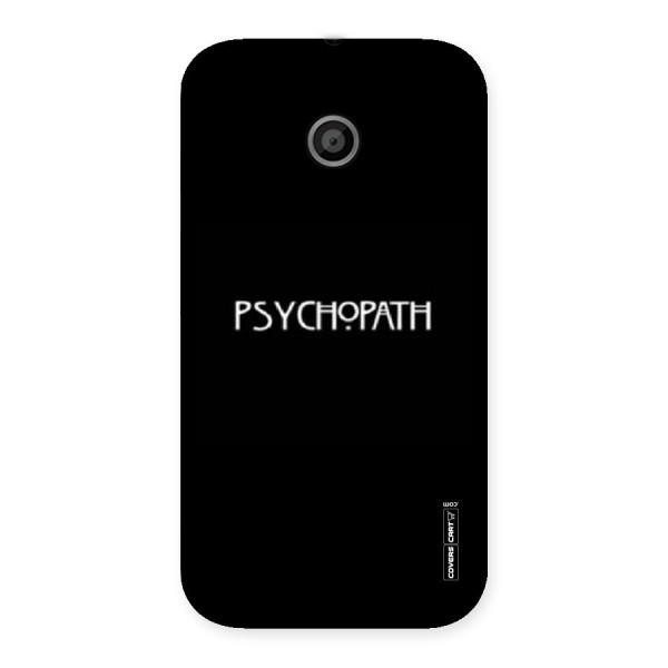 Psycopath Alert Back Case for Moto E