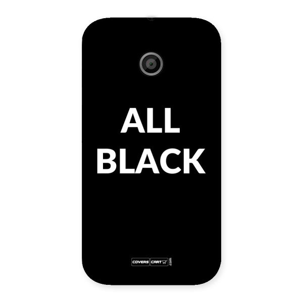 Raftaar All Black Back Case for Moto E