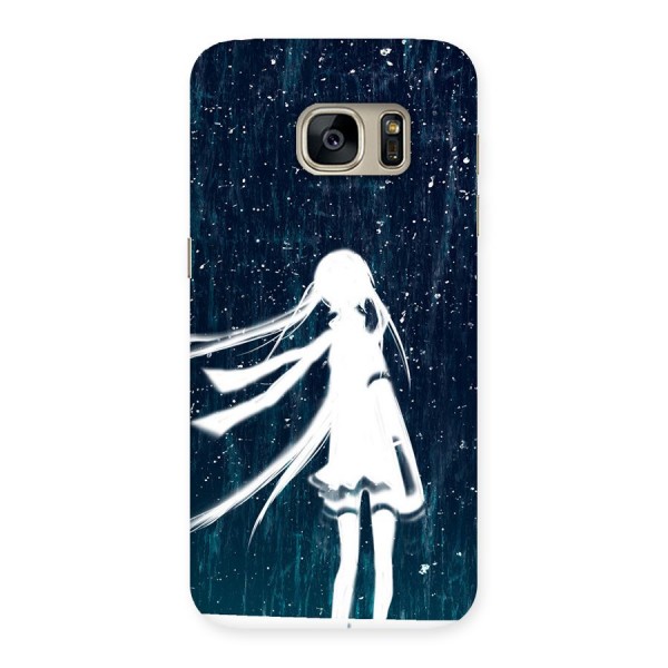 Rain White Girl Back Case for Galaxy S7