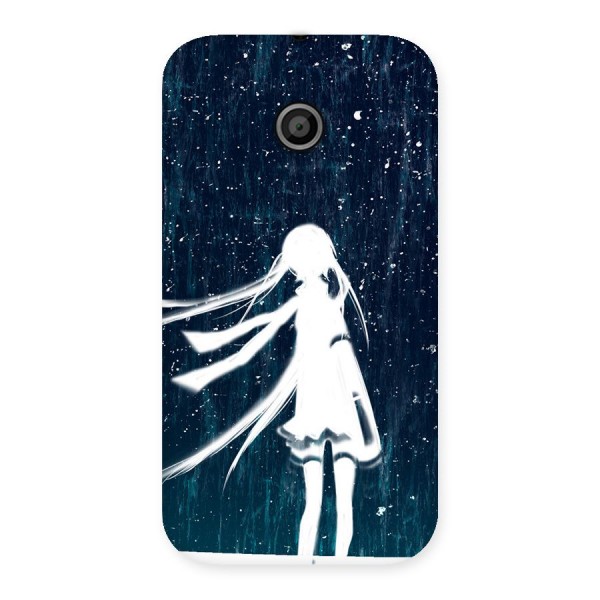 Rain White Girl Back Case for Moto E