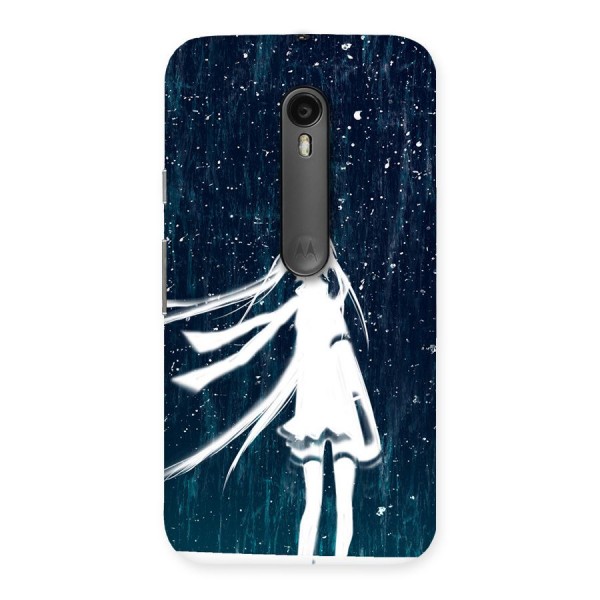 Rain White Girl Back Case for Moto G3