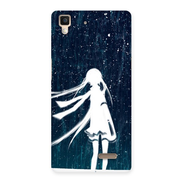 Rain White Girl Back Case for Oppo R7