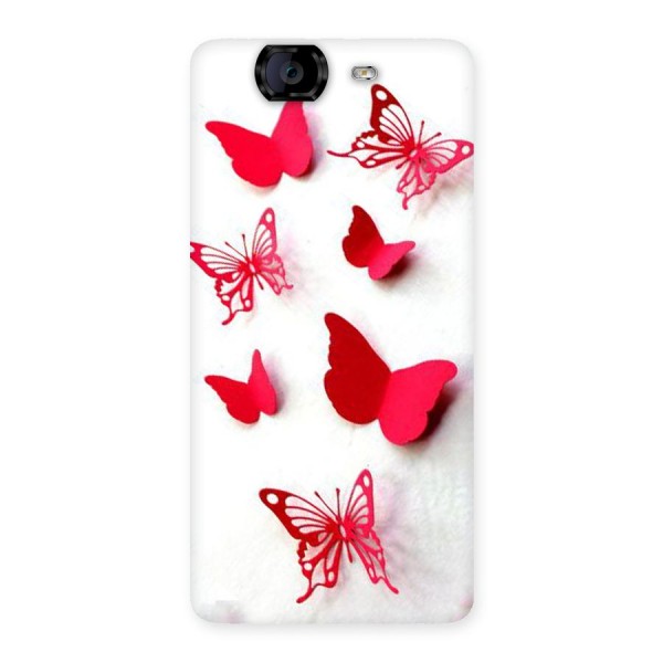 Red Butterflies Back Case for Canvas Knight A350