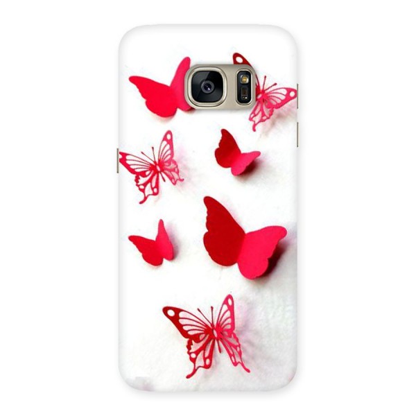 Red Butterflies Back Case for Galaxy S7