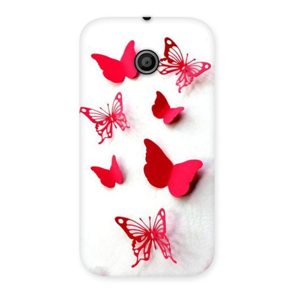 Red Butterflies Back Case for Moto E