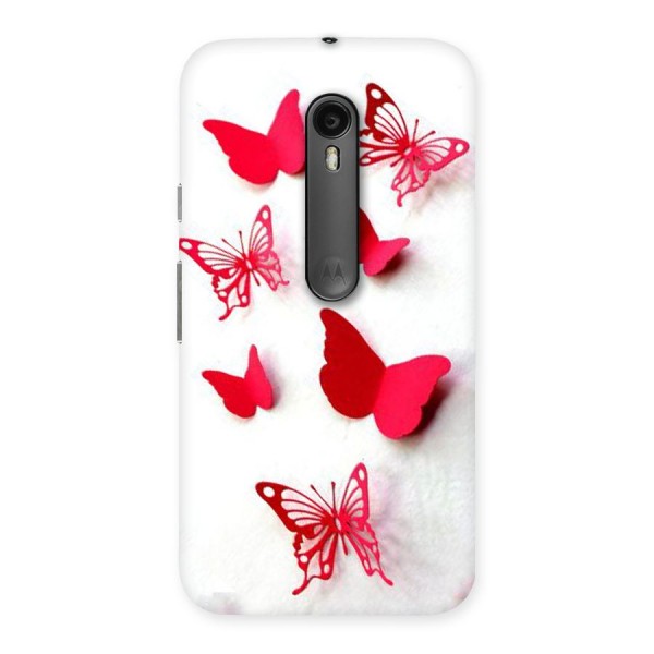 Red Butterflies Back Case for Moto G3