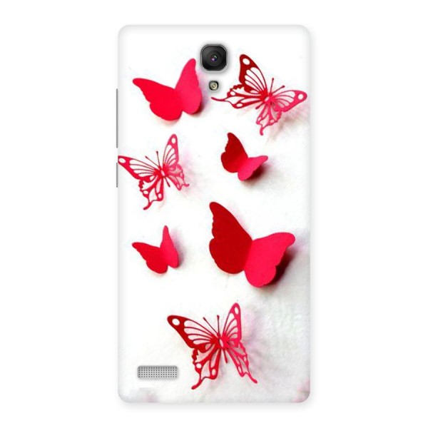 Red Butterflies Back Case for Redmi Note