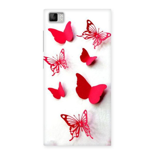 Red Butterflies Back Case for Xiaomi Mi3