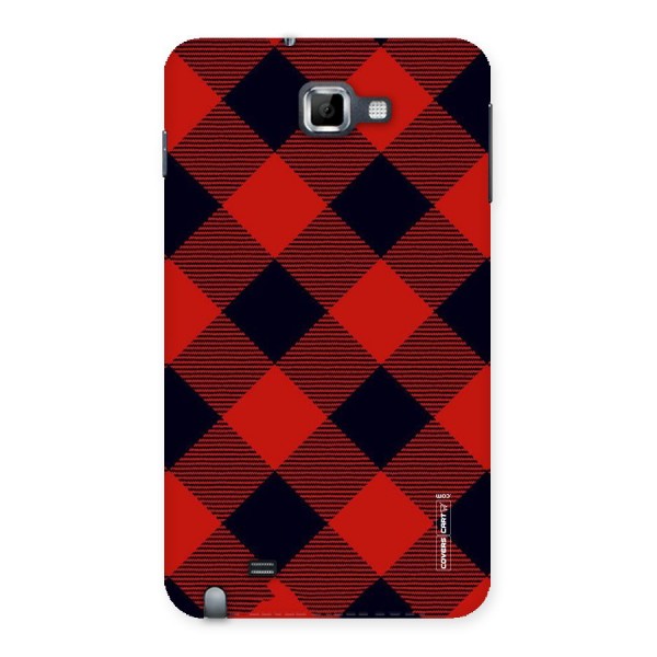 Red Diagonal Check Back Case for Galaxy Note