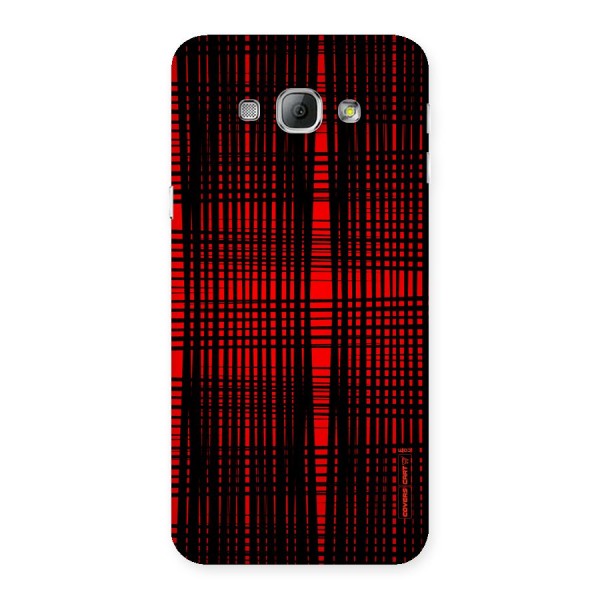 Red Net Design Back Case for Galaxy A8