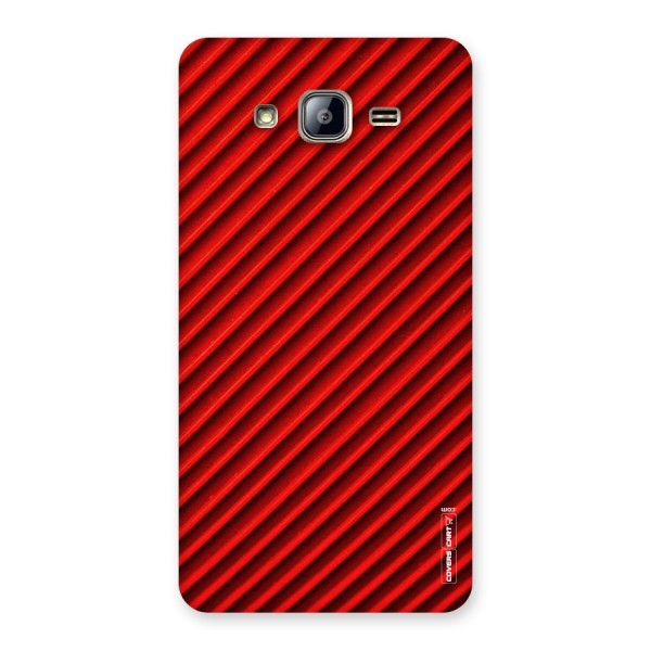 Red Rugged Stripes Back Case for Galaxy On5