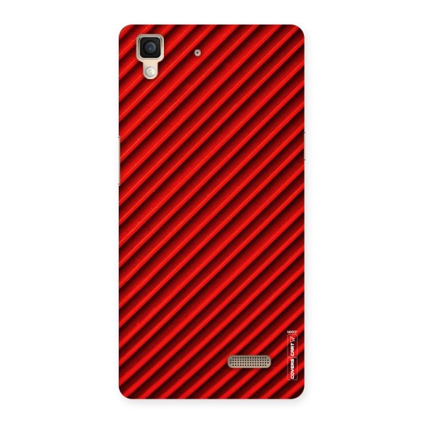 Red Rugged Stripes Back Case for Oppo R7