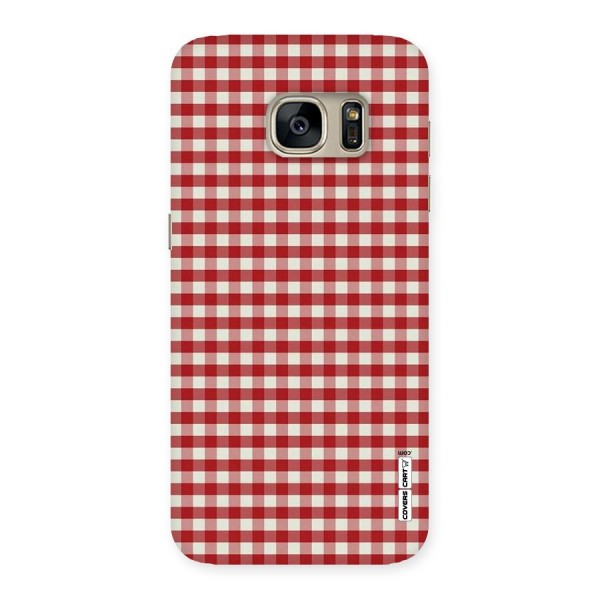 Red White Check Back Case for Galaxy S7