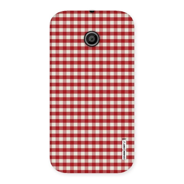 Red White Check Back Case for Moto E