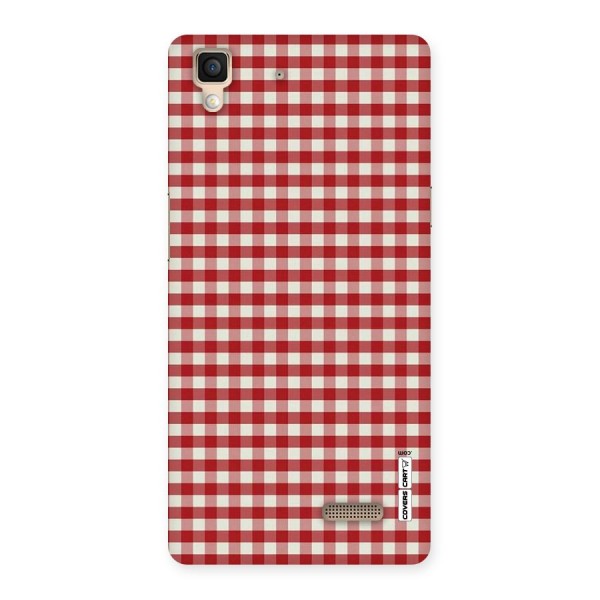 Red White Check Back Case for Oppo R7