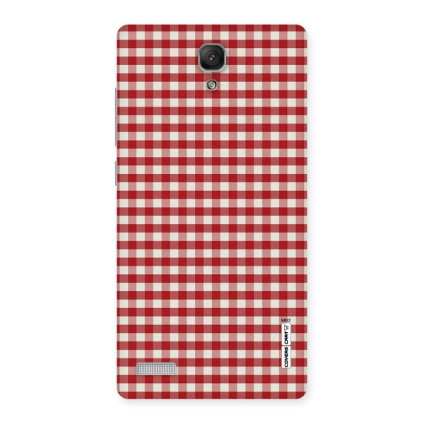 Red White Check Back Case for Redmi Note