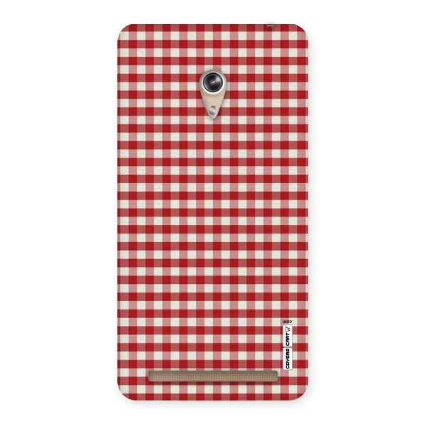 Red White Check Back Case for Zenfone 6