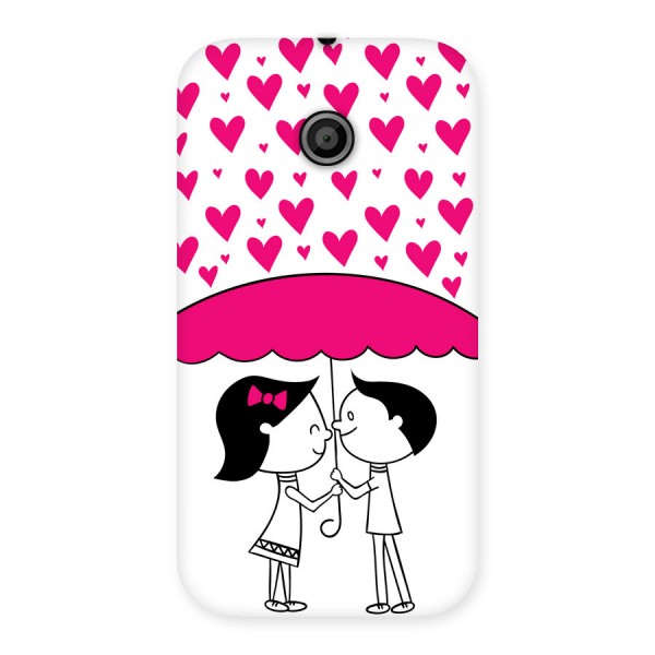 Romantic Couples with Hearts Back Case for Moto E