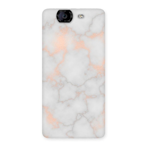 RoseGold Marble Back Case for Canvas Knight A350