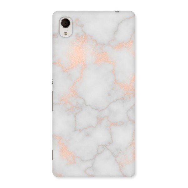 RoseGold Marble Back Case for Xperia M4 Aqua