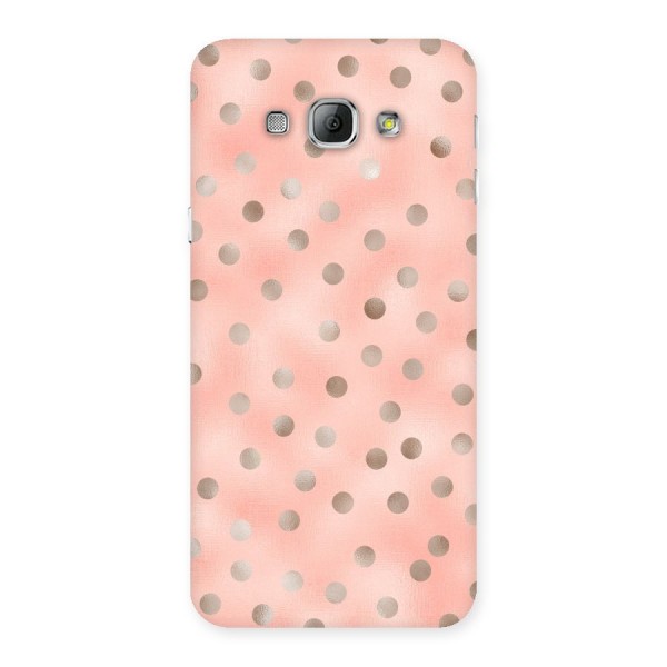 RoseGold Polka Dots Back Case for Galaxy A8