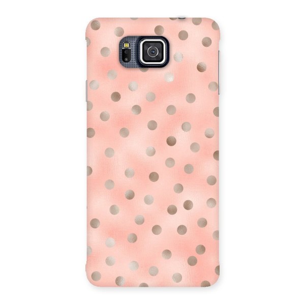 RoseGold Polka Dots Back Case for Galaxy Alpha