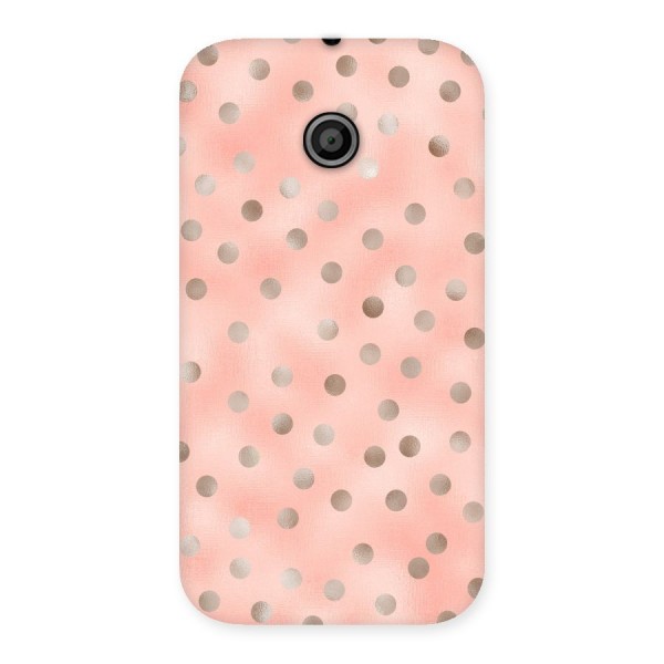 RoseGold Polka Dots Back Case for Moto E