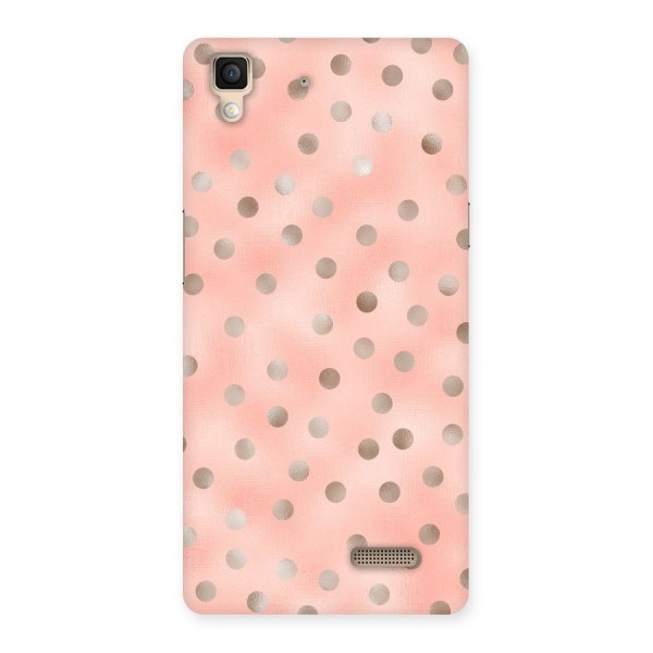 RoseGold Polka Dots Back Case for Oppo R7