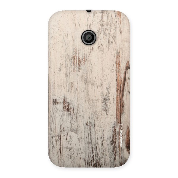 Rugged Wooden Texture Back Case for Moto E