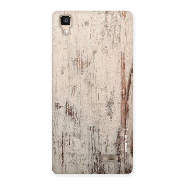 Rugged Wooden Texture Back Case for Oppo R7