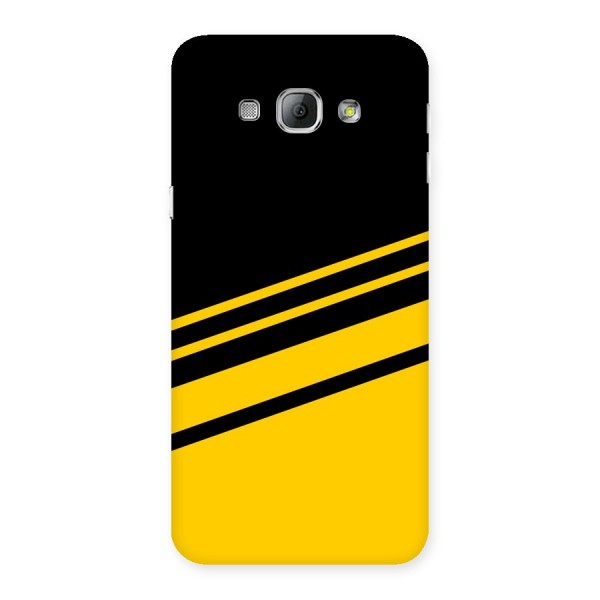 Slant Yellow Stripes Back Case for Galaxy A8