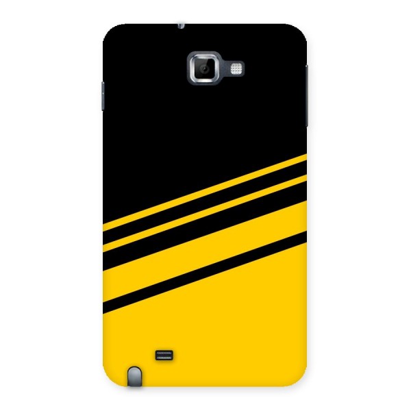 Slant Yellow Stripes Back Case for Galaxy Note