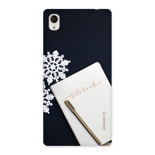 Snowflake Notebook Back Case for Xperia M4 Aqua