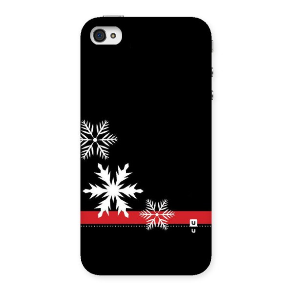 Snowflake Ribbon Back Case for iPhone 4 4s