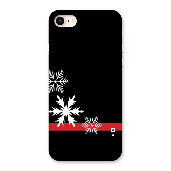 Snowflake Ribbon Back Case for iPhone 8