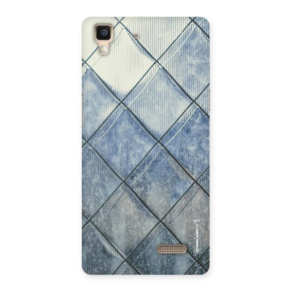 Steel Blue Pattern Back Case for Oppo R7