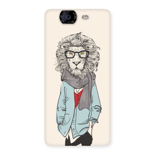 Stylish Lion Back Case for Canvas Knight A350