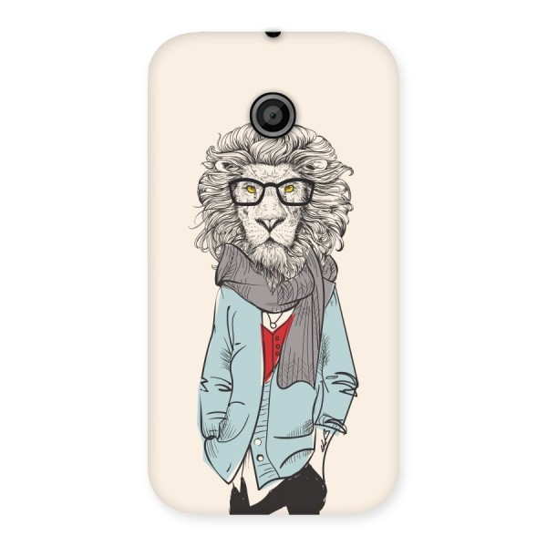 Stylish Lion Back Case for Moto E