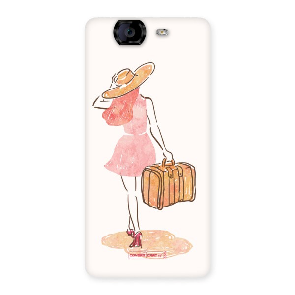 Travel Girl Back Case for Canvas Knight A350