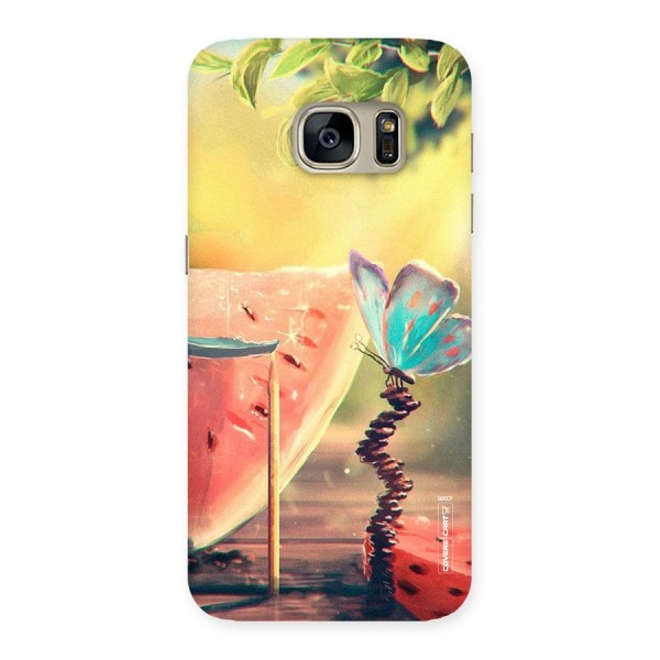 Watermelon Butterfly Back Case for Galaxy S7