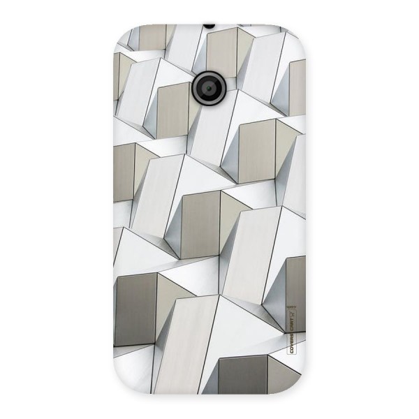 White Abstract Art Back Case for Moto E