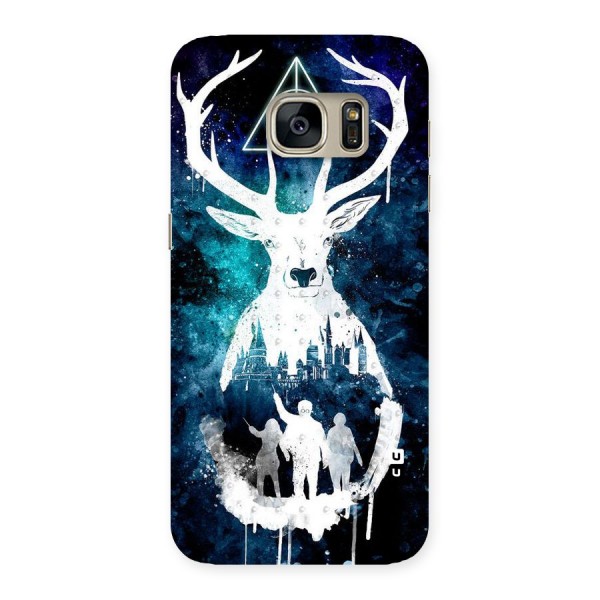 White Deer Back Case for Galaxy S7