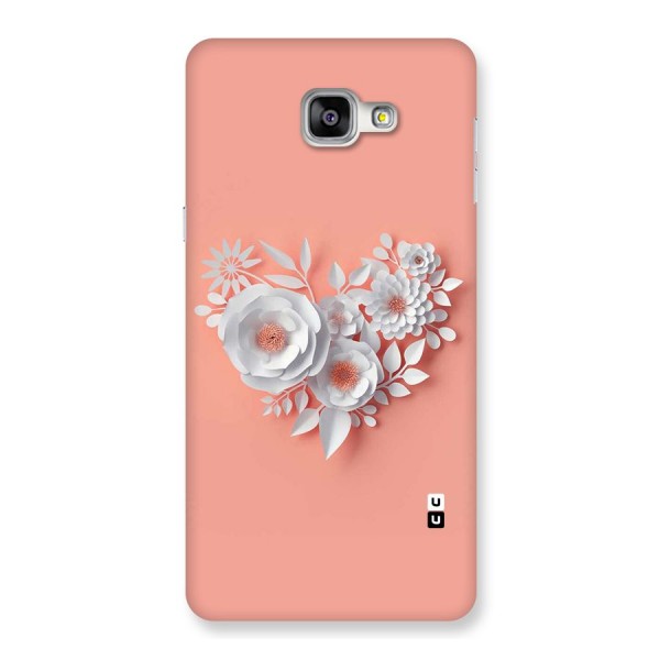 White Paper Flower Back Case for Galaxy A9