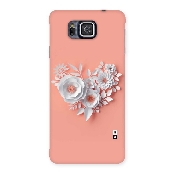 White Paper Flower Back Case for Galaxy Alpha