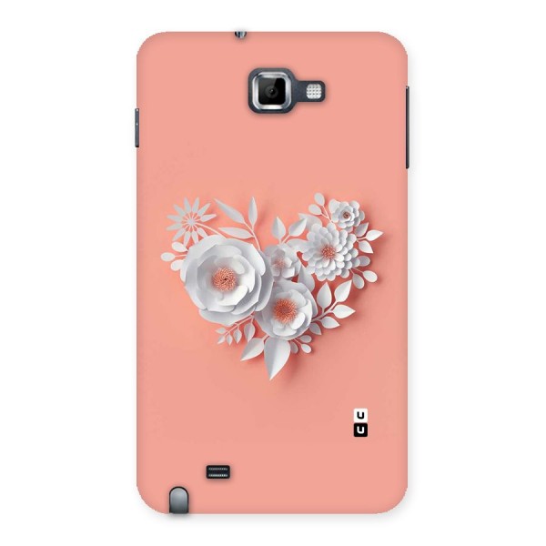 White Paper Flower Back Case for Galaxy Note